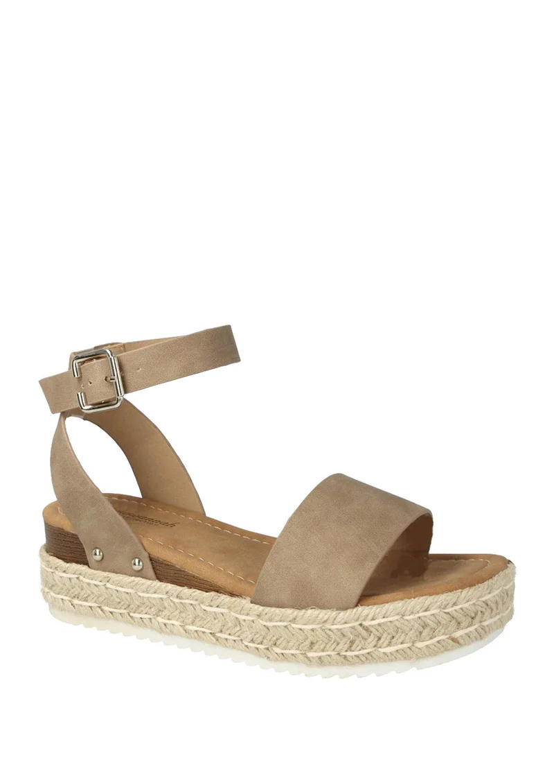 ايلا Low Wedge Ankle Strap Sandal