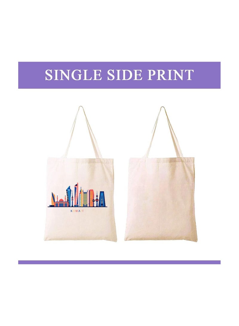 PRINTSHOP4ME Kuwait Cotton Bag For National Day-Eco-Friendly Canvas Cotton Tote Bag With Printed For Women-Reusable Bag,Party Gift Idea And Cotton Gift Bag-Perfect For National Day - Image 2