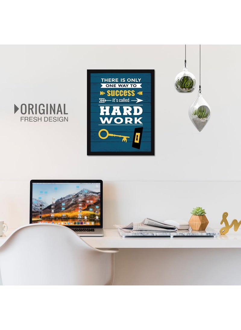 Chaka Chaundh Chaka Chaundh THERE IS ONLY ONE WAY TO success its called HARD WORK Motivational Quotes Framed Posters Inspirational Wall Art Quotes for OFFICE STUDENT STUDY ROOM 14 X 11 Inches Set of 4  - Image 2