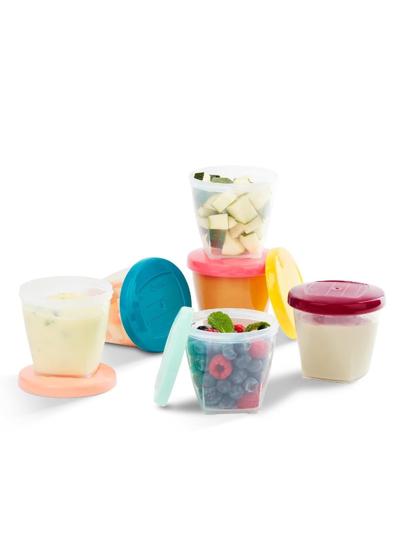 babymoov Babymoov leak proof storage bowls BPA free containers with lids ideal to store baby food or snacks for toddlers BPA free 8.45 ounce x6  - Image 1