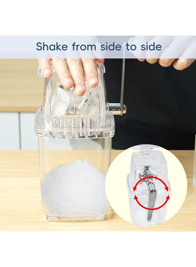 Ice Machine, Ice Shaver Cocktails, Manual Snow Cone Crusher, Shaved Ice Maker Machine for Snow Cones and Drinks - Image 3