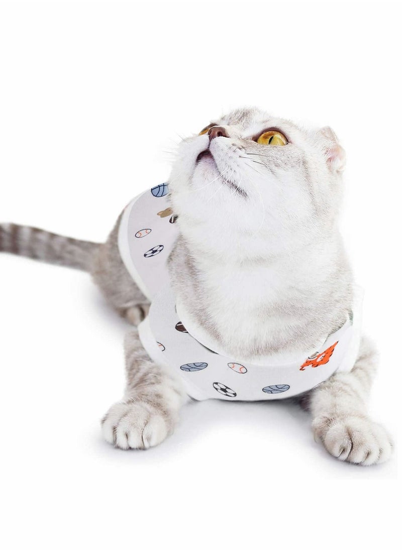 SYOSI 4 PCS Cat Recovery Suit Cat Surgery Recovery Suit Kittens Physiological Clothes Cotton Breathable Cat Clothes for Abdominal Wounds or Skin Diseases - M  - Image 5
