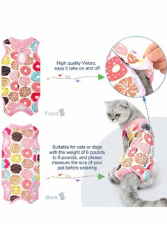 SYOSI 4 PCS Cat Recovery Suit Cat Surgery Recovery Suit Kittens Physiological Clothes Cotton Breathable Cat Clothes for Abdominal Wounds or Skin Diseases - M  - Image 3