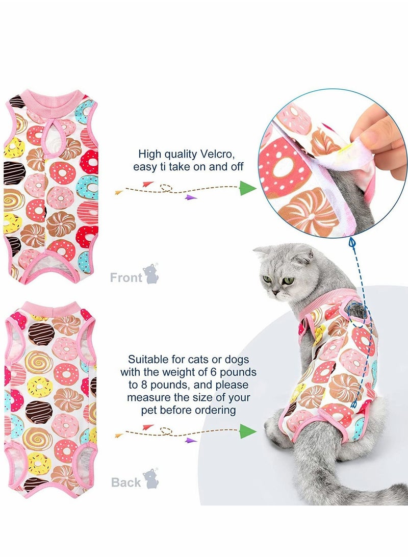 SYOSI 4 PCS Cat Recovery Suit Cat Surgery Recovery Suit Kittens Physiological Clothes Cotton Breathable Cat Clothes for Abdominal Wounds or Skin Diseases - M  - Image 3