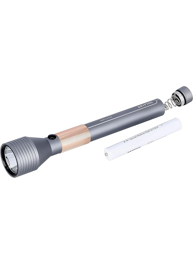 KRYPTON Rechargeable LED Flashlight Aluminum Flashlight KNFL5155 Portable Design 4000mAh Battery with 4 Hours Working & Indicator Lights Ideal for Camping Traveling & More - Image 2
