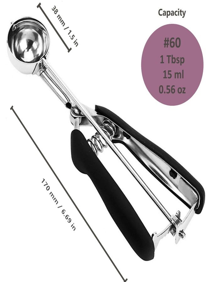 OSHLANT Cookie Scoop, 18/8 Stainless Steel Cookie Scooper, Cookie Scoops for Baking, 1 Tbsp/ 15 ml / 0.5 oz Cookie Dough Scoop, Ice Cream Scooper with Trigger Release, Cookie Scooper for Baking - Image 5