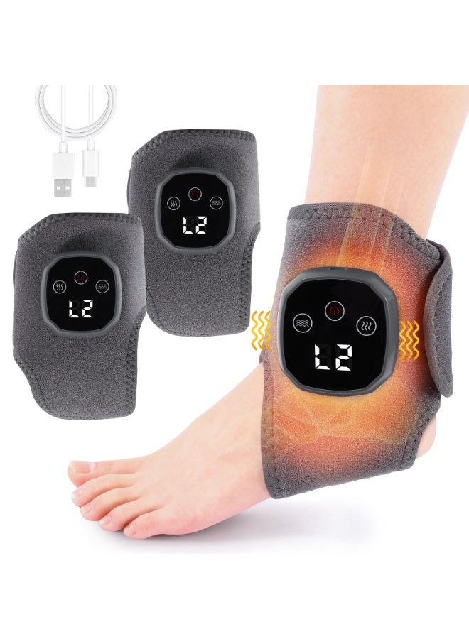 Bukela 2PCS Foot Renew Triple Method Massager, 2 in 1 Foot Massager for Neuropathy, Feet Massage with 3 Vibration Mode & 4 Heat Levels, Wireless Portable Ankle Massager for Home or Travel Use - Image 1