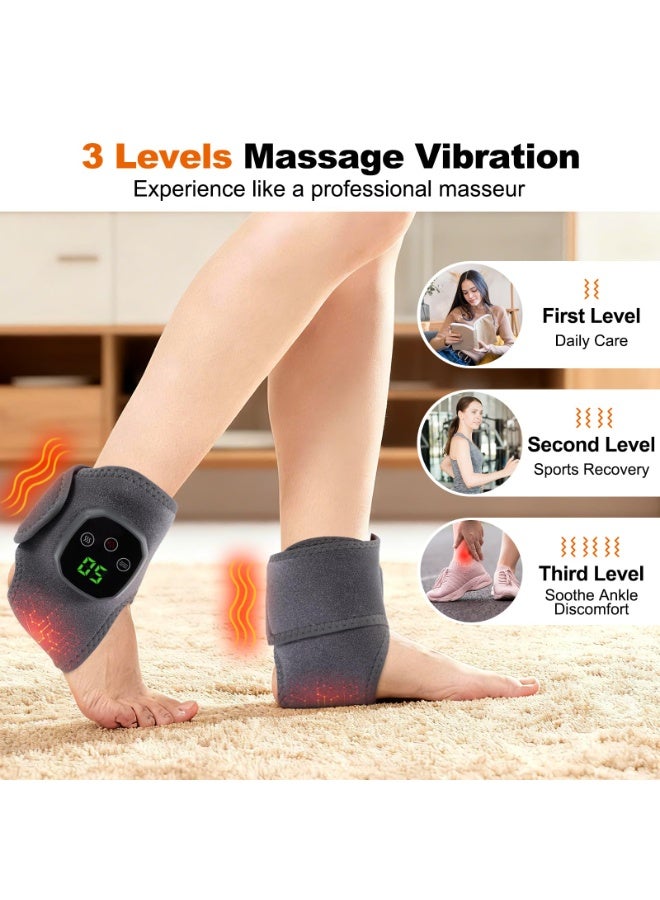 Bukela 2PCS Foot Renew Triple Method Massager, 2 in 1 Foot Massager for Neuropathy, Feet Massage with 3 Vibration Mode & 4 Heat Levels, Wireless Portable Ankle Massager for Home or Travel Use - Image 3