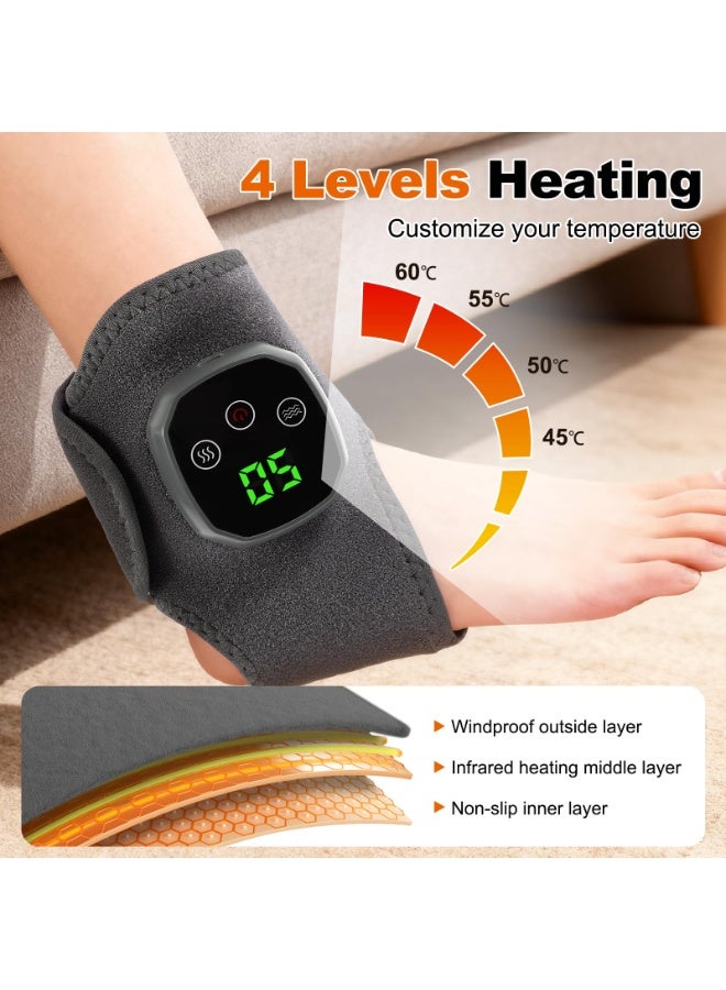 Bukela 2PCS Foot Renew Triple Method Massager, 2 in 1 Foot Massager for Neuropathy, Feet Massage with 3 Vibration Mode & 4 Heat Levels, Wireless Portable Ankle Massager for Home or Travel Use - Image 4