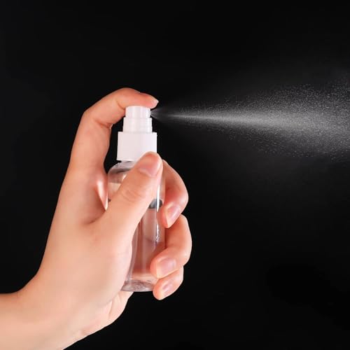 Hian 50ml Transparent Travel Bottles Kit Leak Proof Refillable Plastic Containers for Shampoo Lotion Cream Soap Portable Toiletry Set for Flight Gym Travel BPA Free, Pack of 8 - Image 5