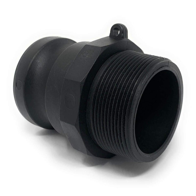 Gloxco Polypropylene Type F Cam and Groove Fitting, 2" Male Camlock Adapter x 2" Male NPT (CAM-20-F-PP) - Image 5