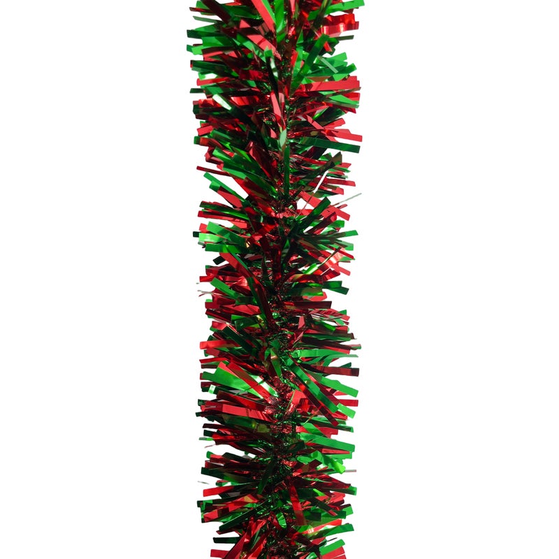 CHRISTMAS MAGIC Tinsel Garland Red/Green 11x200cm