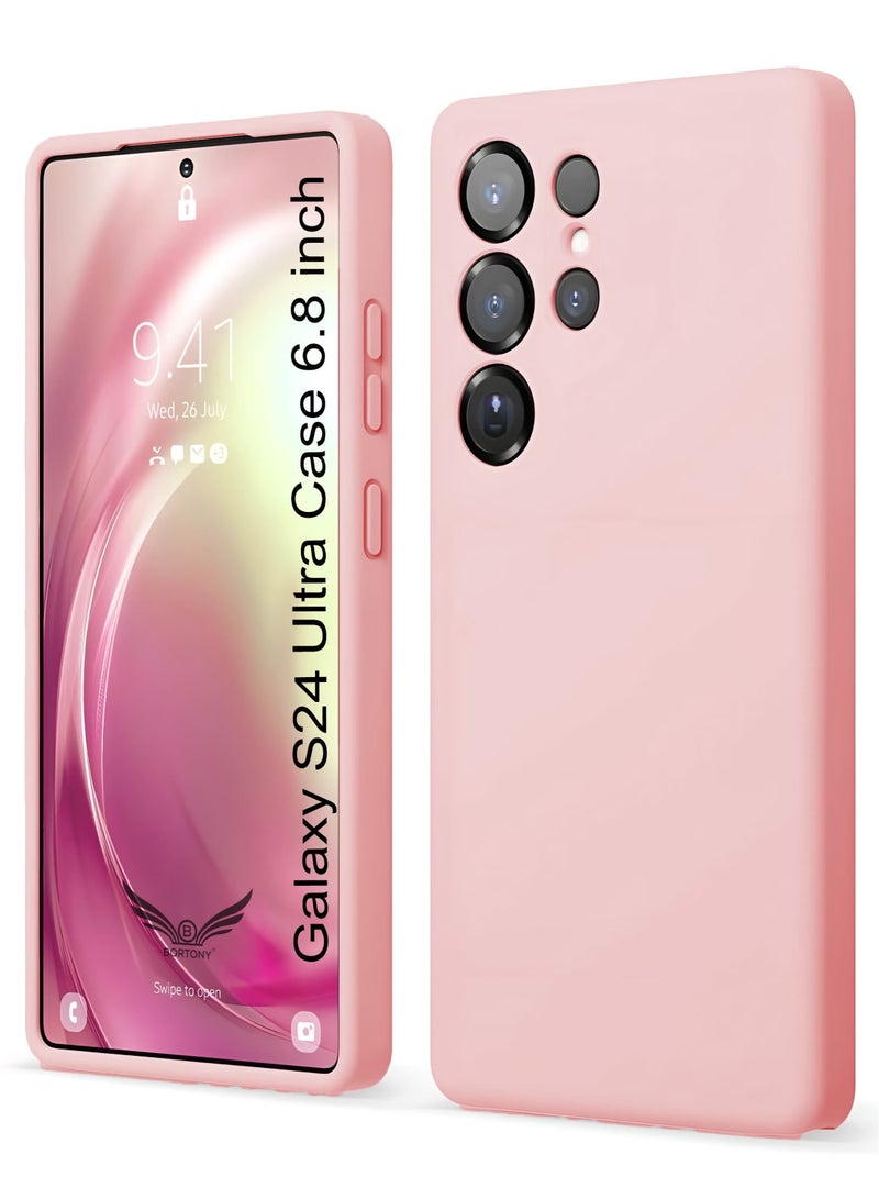 BORTONY Samsung S24 Ultra Case Liquid Soft Silicone Gel Rubber Galaxy S24 Ultra Cover Anti Scratch Military-Grade Drop-Proof Protective Case for Samsung Galaxy S24 Ultra 6.8 Inch - Image 1