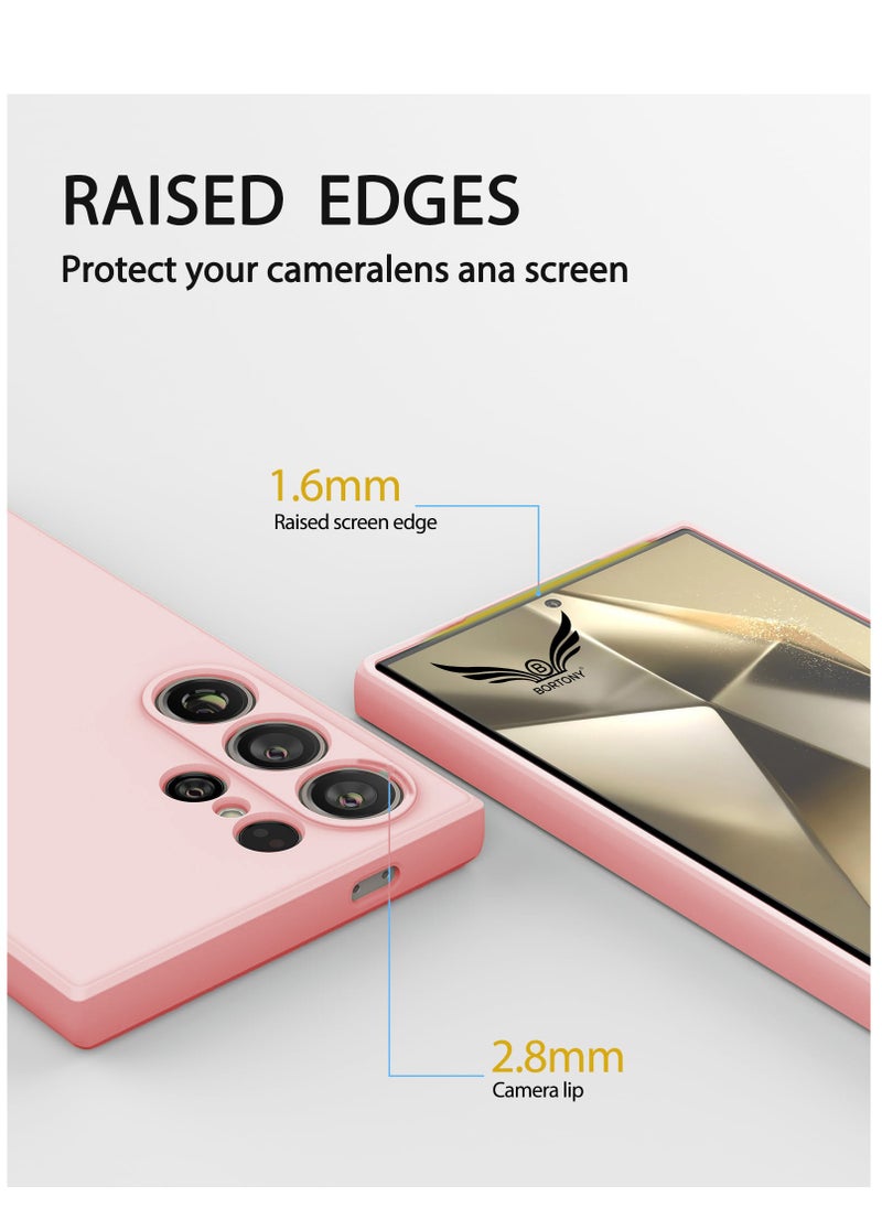 BORTONY Samsung S24 Ultra Case Liquid Soft Silicone Gel Rubber Galaxy S24 Ultra Cover Anti Scratch Military-Grade Drop-Proof Protective Case for Samsung Galaxy S24 Ultra 6.8 Inch  - Image 3