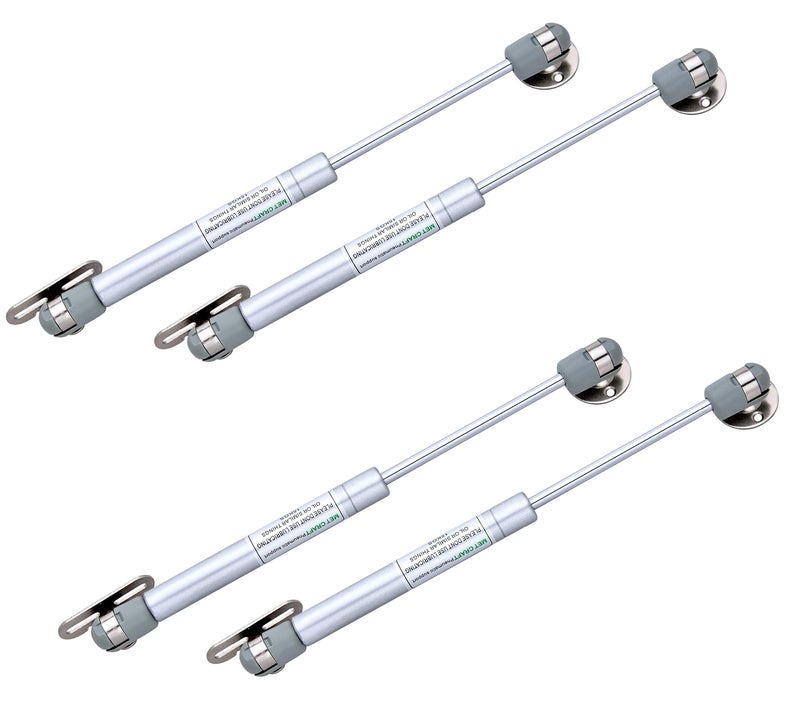 Met Craft Steel 10 Inch Hydraulics Gas Spring Stay Strut Pneumatic Lift Support Cabinet Hinges for 20 KG Load (Silver, 20 KG) - Pack of 4 pcs - Image 1