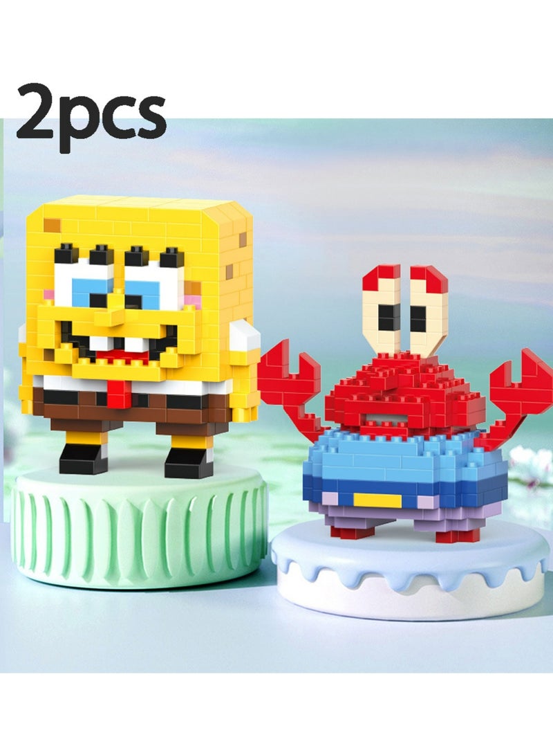 Bricks 2Pcs Classic Mini Building Bricks, Assembling Building Blocks Suitable for Boys and Girls Aged 6 and Up - Image 1