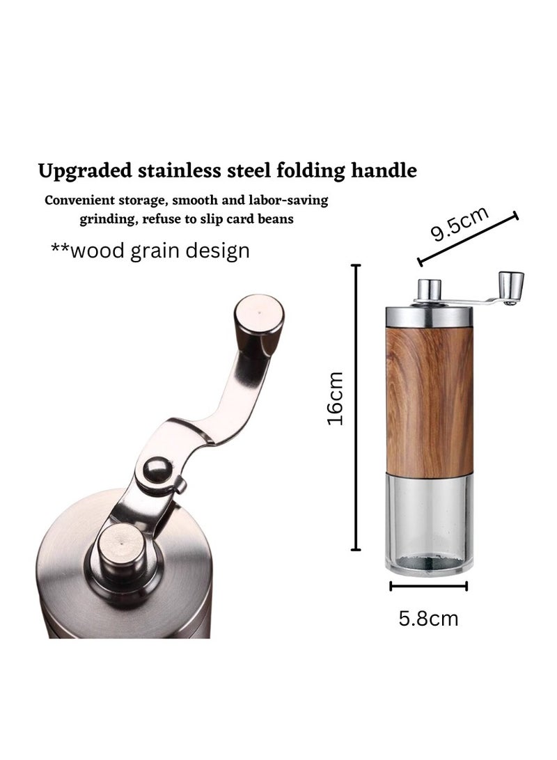 TIMEMORE Stainless Steel Manually coffee grinder - Wood Grain Design - Image 2