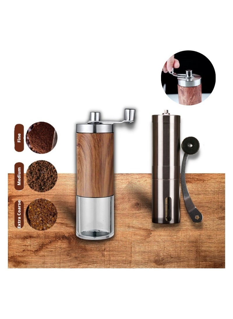 TIMEMORE Stainless Steel Manually coffee grinder - Wood Grain Design - Image 1