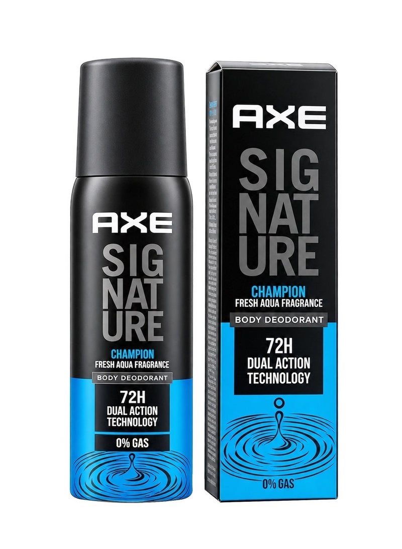 Axe Signature Champion Body Deodorant for Men, Fresh Citrus & Woody Fragrance, 122ml × 2 - Image 2