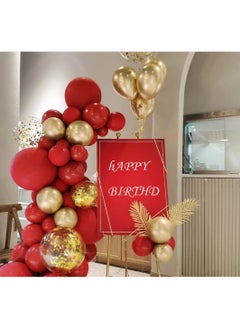 Red Balloons 50 Pack 12 inch Matte Red Metal Gold and Confetti Latex Globo Balloon Bulk for Wedding Engagement Bridal Shower Anniversary Birthday Party Decorations - pzsku/Z0C19C70A3941749941B8Z/45/_/1716658608/029499fd-9f0c-49e4-ae3d-2e22aae75fb8