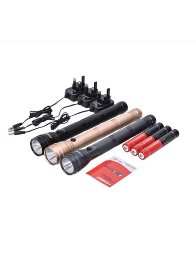Stargold Emergency Torch Light Rechargeable LED Flashlight Set Of 3, SG-I23 - Image 3
