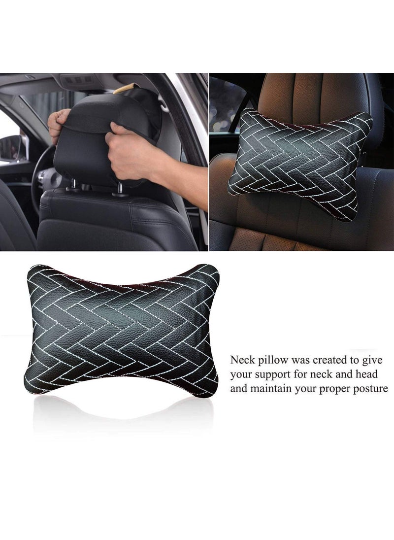 Adroitz Adroitz Black Car Cushion in ZigZag Design Material Leatherette_513  - Image 4