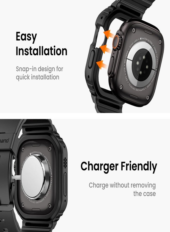 amBand Rugged Case with Band for Apple Watch Series 10 11 46mm, Shockproof & Protective Sport Bumper Cover, Lightweight & Comfortable Strap for Men & Women, Matte Black - Image 5