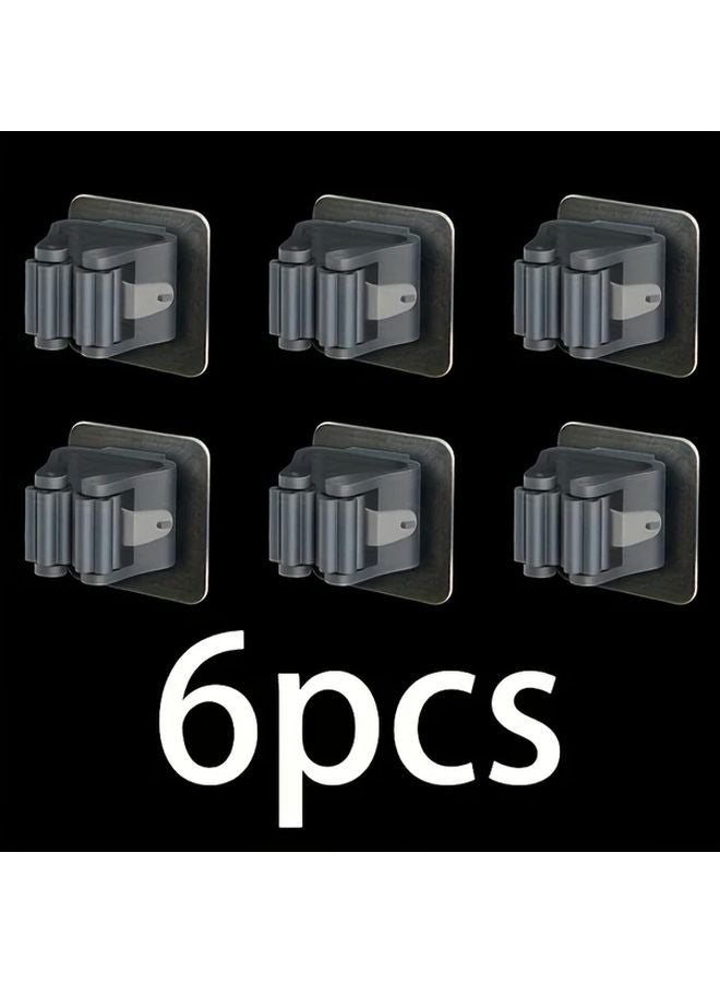 خطافات حائط بيضاء ثقيلة متينة 6 قطع منظِّم توفير مساحة بدون حفر - Image 5