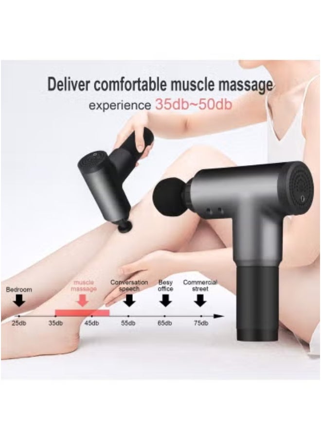 TIGER Professional Deep Tissue Massage Gun for Muscle Tension Relief – Powerful Handheld Percussion Therapy Device with 4 Interchangeable Massage Heads | Quiet Operation, Rechargeable Battery | Ideal for Athletes, Home, Gym, Office & Travel Recovery  - Image 2