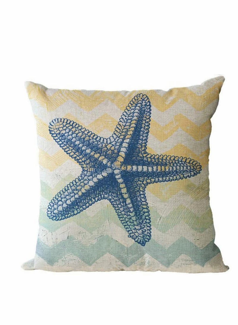 SYOSI Decorative Throw Pillow Covers Pack of 4, Waterproof Cushion Covers, Perfect to Outdoor Patio Garden Living Room Sofa Farmhouse Decor (18x18 Inches) (Starfish Seahorse) - Image 3