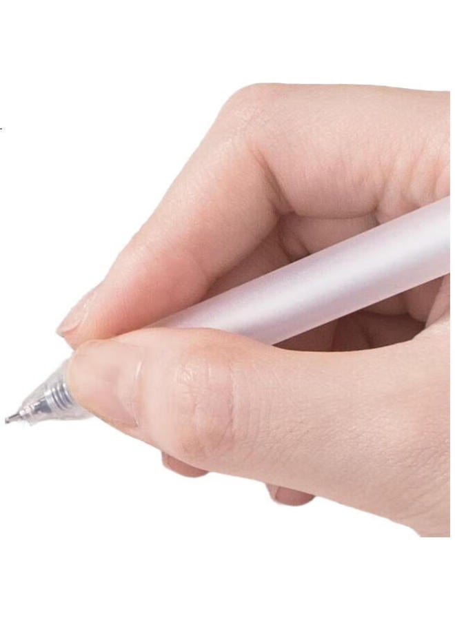 Deli Misty Transparent Retractable Gel Pen, 0.38Mm Full Needle Tube, Simple Minimalist Style, Push-Button Pen, Black, 12 Pens/Box, Dl-A115 - Image 2