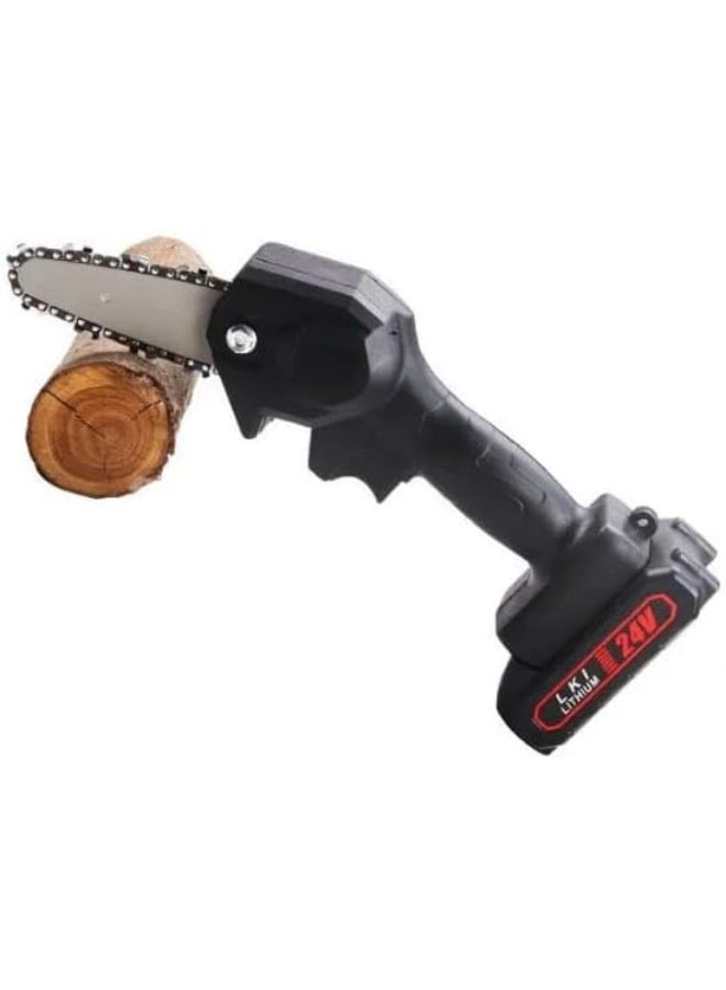 Mini Electric Chainsaw 48V With Rechargeable Battery Lightweight Handheld Pruning Saw For Tree Branch Wood Cutting Portable Chainsaw With Chain And Toolkit For Home Garden Farm Use - Image 1