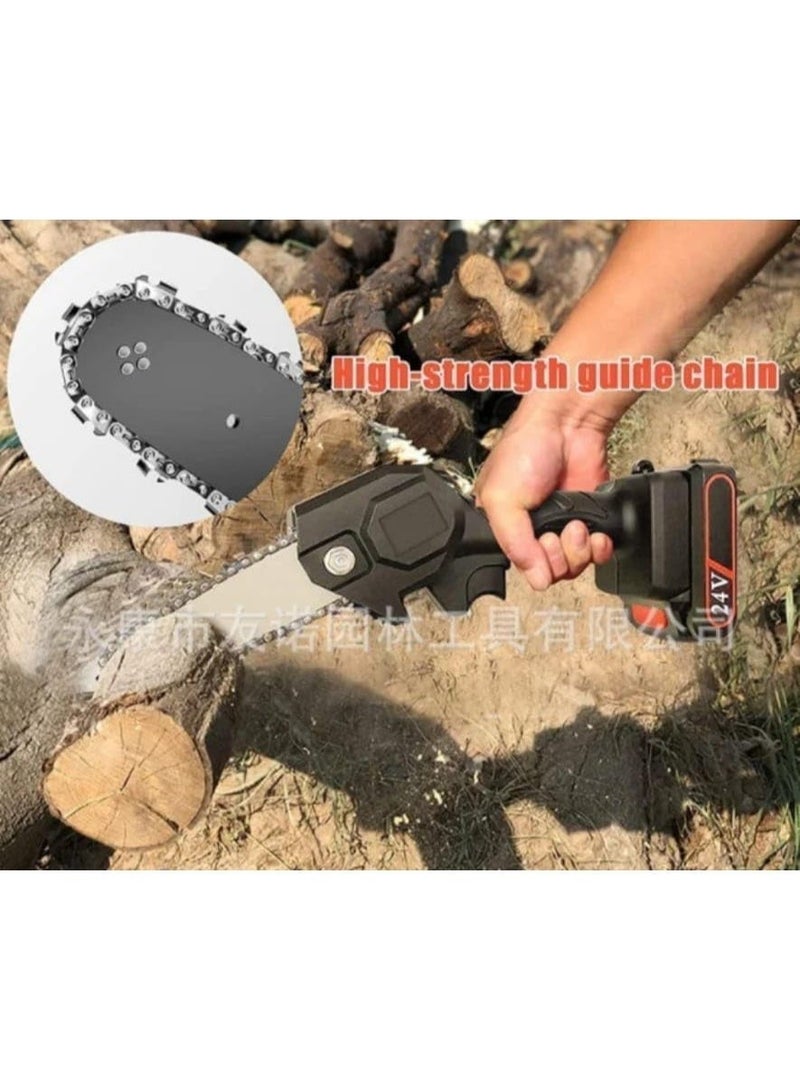 Mini Electric Chainsaw 48V With Rechargeable Battery Lightweight Handheld Pruning Saw For Tree Branch Wood Cutting Portable Chainsaw With Chain And Toolkit For Home Garden Farm Use - Image 5