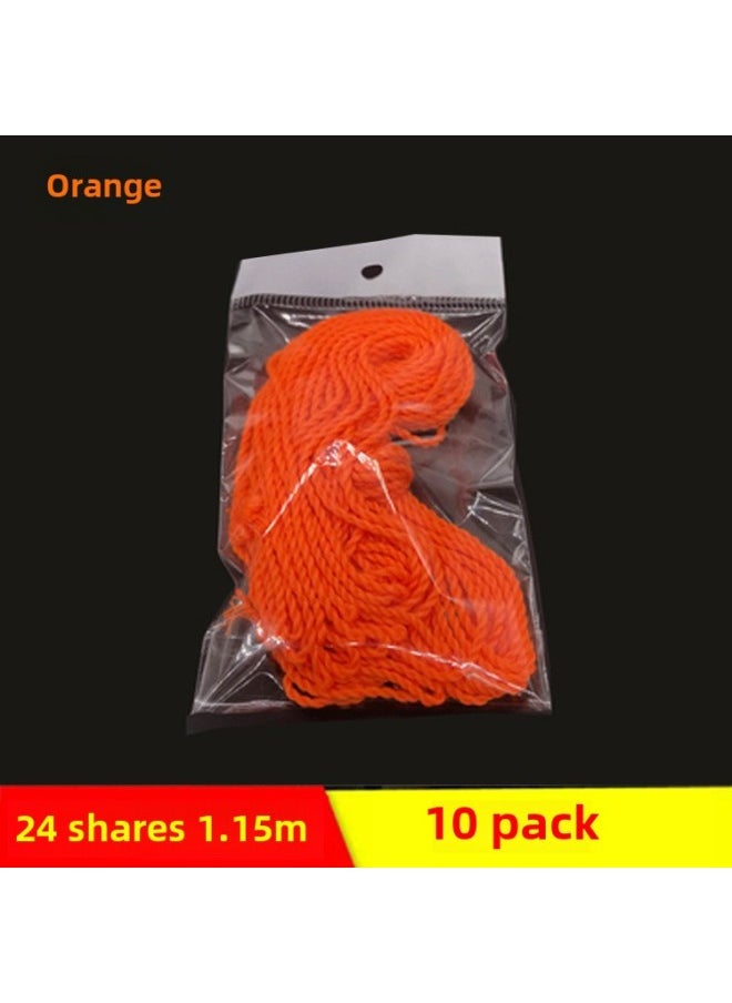 Generic Yo-Yo Rope 24 Strands Color Rope Yo-Yo Accessories Yoyo Ball 10 Strands Competition Rope 20 Pieces-Color:Silver 24 Strands Orange 10 Strips 115cm  - Image 1