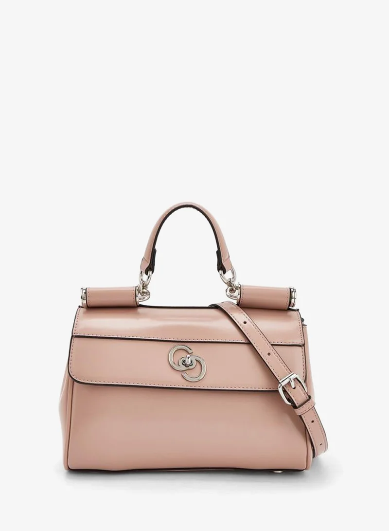 Solid Crossbody Bag With Detachable Strap