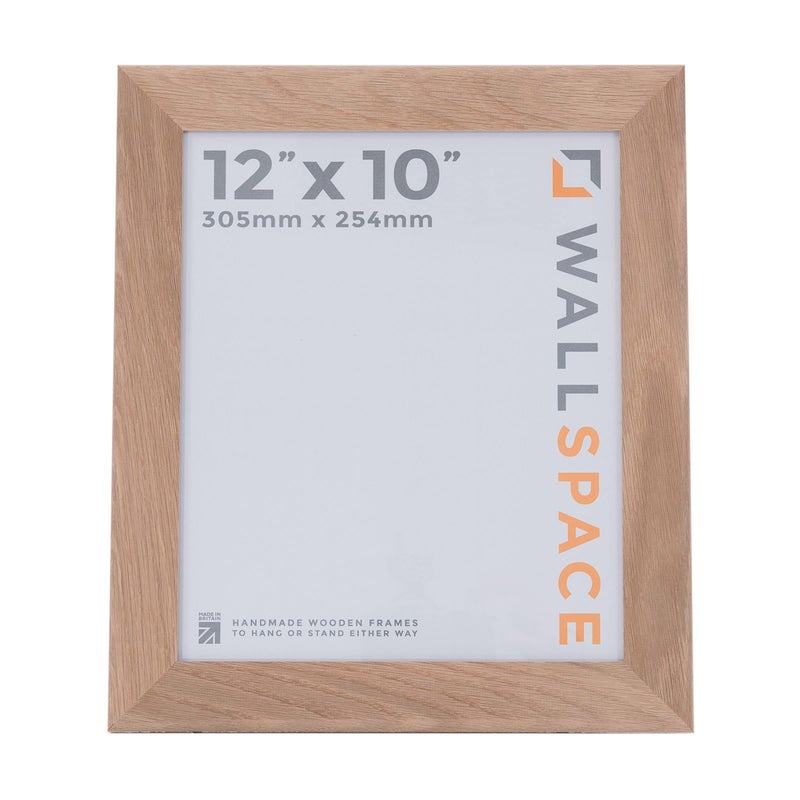 Wall Space Wide 12x10 Oak Frame  Wide Oak Photo Frame 12x10 inch  12 x 10 inch Oak Photo Frame  SOLID OAK Picture Frames  Every Wooden 10x12 photo frame is made from SOLID WOOD with REAL GLASS