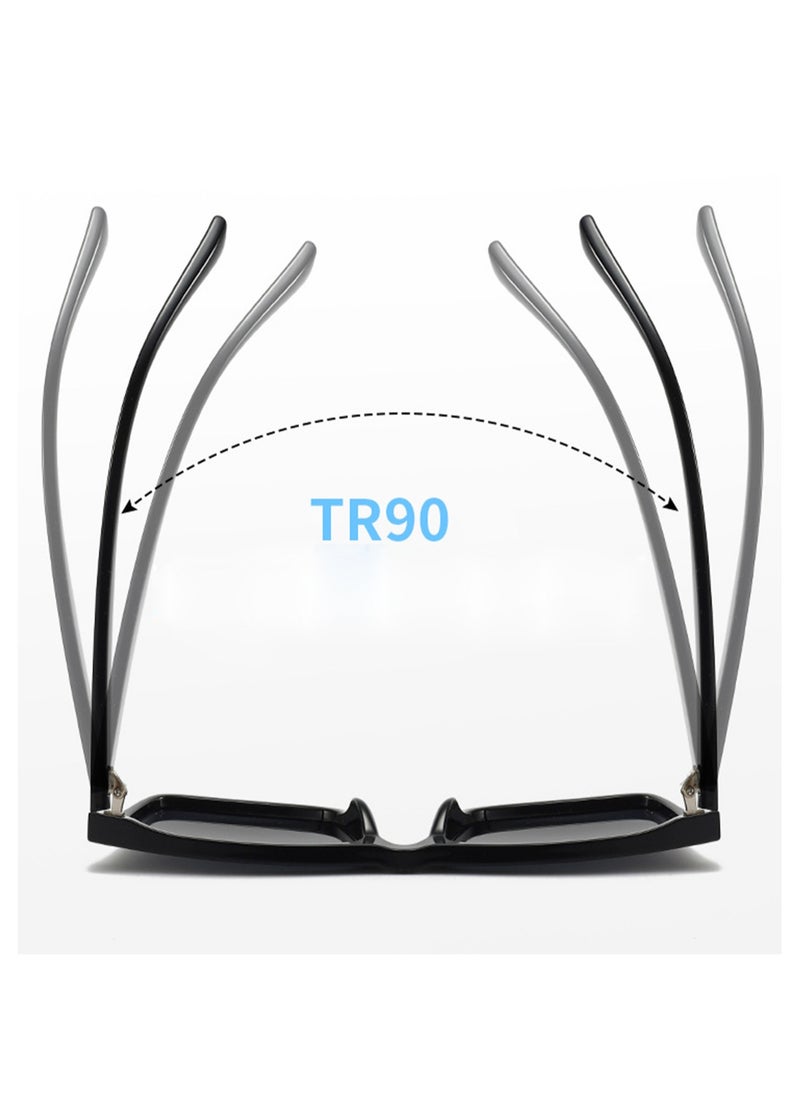 Youque - TR90 Polarized sunglasses HD Polarized Lens 100% UV400 Protection Stylish Design for Men/Women Black - Image 1
