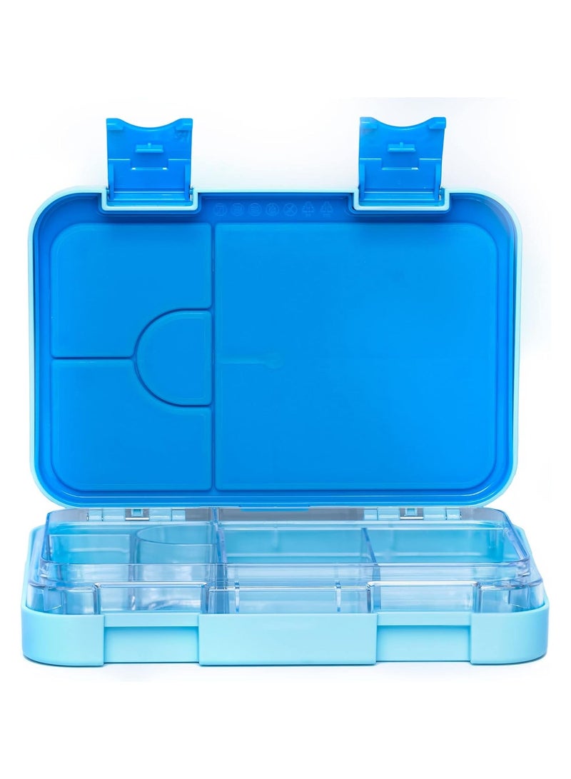 Snack Attack TM Lunch Box Bento Blue Color for Kids|4or6 Convertible Compartments| BPA FREE| LEAKPROOF| Dishwasher Safe |Back to School Season| Made of Triton| Spaceman (Arctic Blue) - Image 2