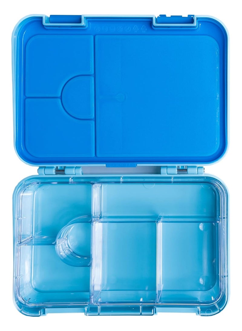 Snack Attack TM Lunch Box Bento Blue Color for Kids|4or6 Convertible Compartments| BPA FREE| LEAKPROOF| Dishwasher Safe |Back to School Season| Made of Triton| Spaceman (Arctic Blue) - Image 4