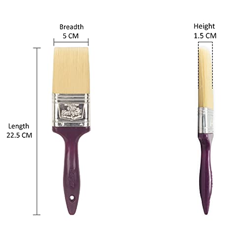 Berger 2 Inch Paint Brush for Wall, Doors & Windows | Premium Soft Bristle Brush for Oil & Water Based Paints | Easy Application | Durable, Thick Bristles | Smooth Finish | DIY & Pro Use - Image 3