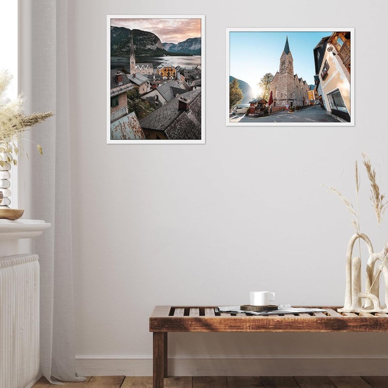 جيفت جاردن إطار الصورة Giftgarden مقاس 30 × 40 سم، إطار فردي للصور واللوحات مقاس 40 × 30 سم، إطار ملصق كبير - للتعليق الأفقي أو الرأسي فقط على الحائط، إطار صورة أبيض - Image 4