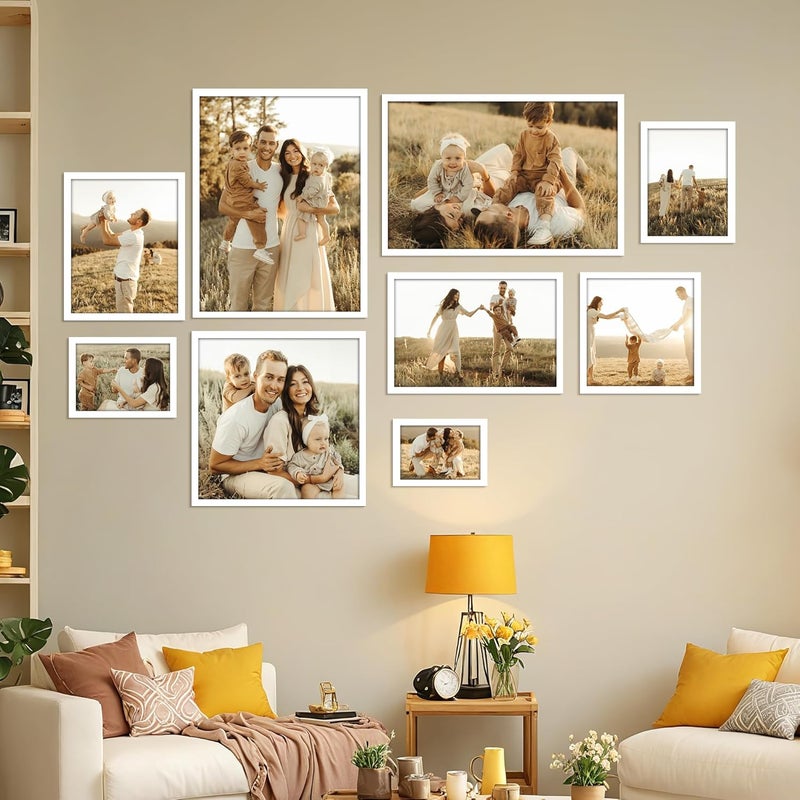 جيفت جاردن إطار الصورة Giftgarden مقاس 30 × 40 سم، إطار فردي للصور واللوحات مقاس 40 × 30 سم، إطار ملصق كبير - للتعليق الأفقي أو الرأسي فقط على الحائط، إطار صورة أبيض - Image 5