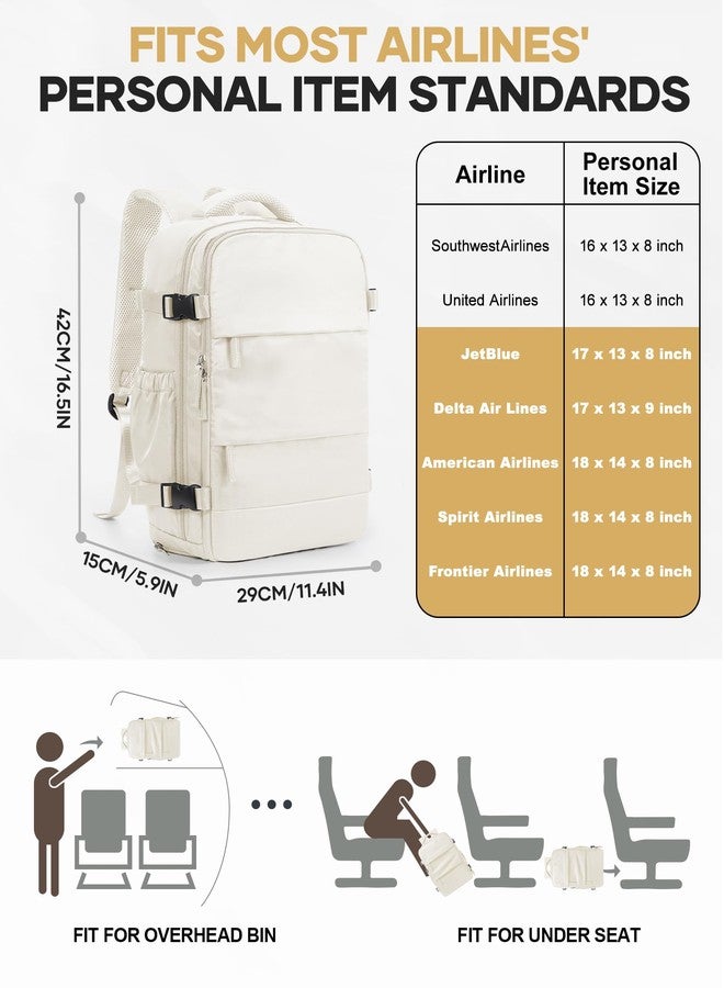 وي بلان حقيبة ظهر للسفر من ويبلان مزودة بمضخة شفط، أكياس محكمة الإغلاق بالتفريغ للملابس، حجرة للأحذية، حقيبة أغراض شخصية من يونايتد إيرلاينز 17×10×9، حقيبة ظهر مضغوطة مفرغة من الهواء، بيج - Image 3