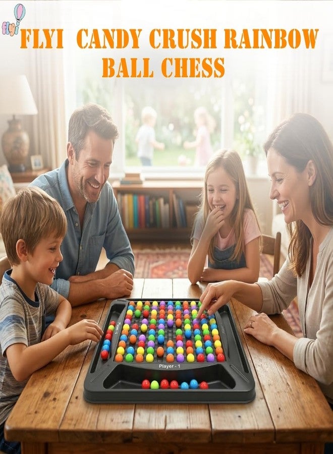 FLYI 2-in-1 Board Game Combo for Kids, Rainbow Ball Chess Game(120 Balls), Magnetic Chess Toy(20 Magnets) | Puzzle, Matching & Strategy Game | Educational Toy for Kids 3+ Years (Rainbow Ball Chess) - Image 3