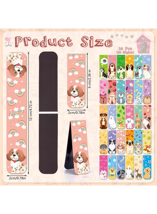 MWOOT 30 Pieces Cute Dogs Magnetic Bookmarks,Dog Bookmark Puppy Magnet Page Markers, Creative Book Clips for Book Lovers, Students, Reading Supplies (30 Styles, 2x6 CM) - Image 3