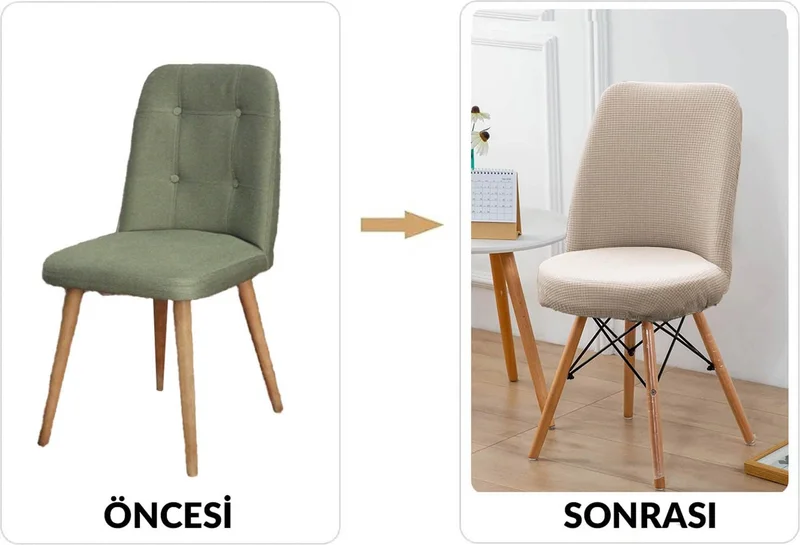 فايند Washable Stretch Elastic Lycra Oval Chair Cover - Round Chair Cover (Mink)