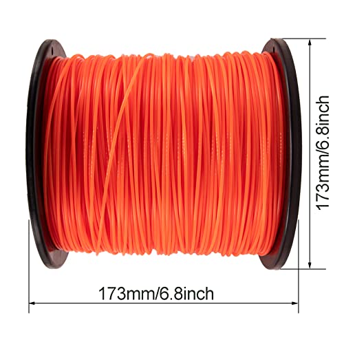 KAKO 095 Trimmer Line, Heavy Duty Trimmer Line .095, 095 Weed Eater String, Commercial Grade Round 0.095 Inch String Trimmer Line, Weed Eater String .095Inch-780Ft-3Lb Fits Most of String Trimmers(Orange) - Image 5