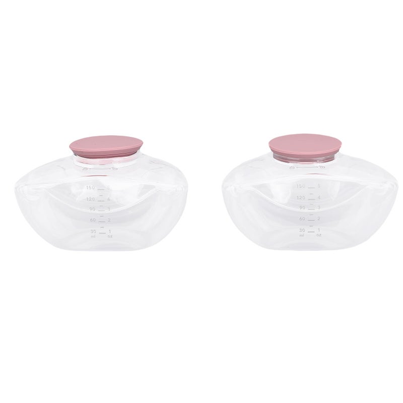 Breastpump Replacement Cups 150ml Leak Proof Closed System Milk Collector Cups - Food Grade Easy To Clean Milk Storage Bottles for Busy Moms Travel Work Wearable Breastpump Use - Image 1