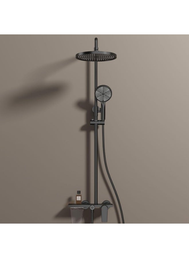 Luxury Rain Shower System with Handheld Shower Head and Mixer Valve, Premium Bathroom Shower Set for Modern Bathrooms, Adjustable Overhead Shower Fixture with Durable Construction - Image 2