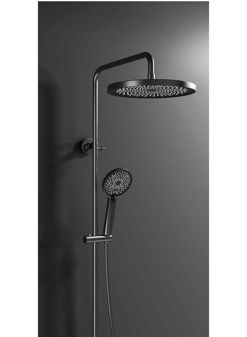 Luxury Rain Shower System with Handheld Shower Head and Mixer Valve, Premium Bathroom Shower Set for Modern Bathrooms, Adjustable Overhead Shower Fixture with Durable Construction - Image 5